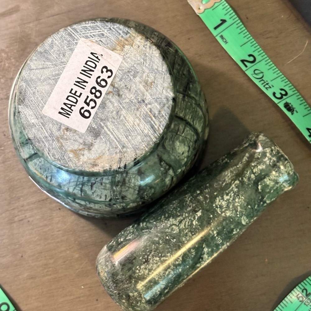 Green Marble Mortar and Pestle - Picture 5 of 5